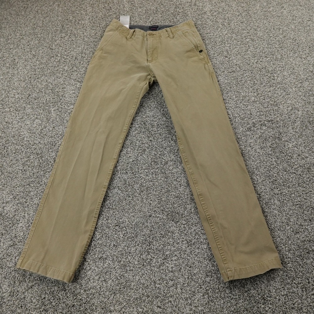 Dockers Pants Mens 28X30 Brown Chino Trouser Slim Tapered Flat Front Grunge Work